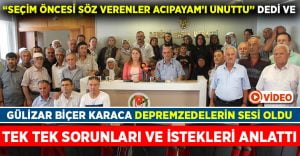 Gülizar Biçer Karaca Acıpayam depremzedelerinin sesi oldu