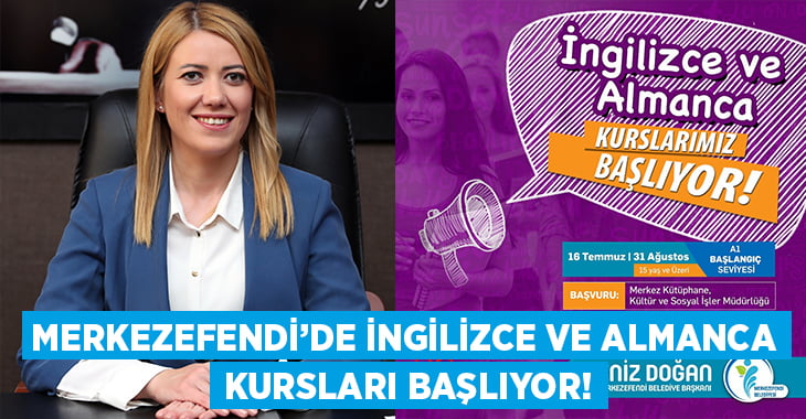 Merkezefendi’de İngilizce ve almanca kursları başlıyor!