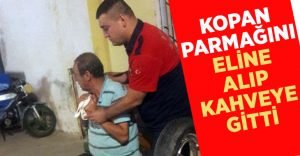 Bıçak bilemek isterken parmağını keserek kopardı