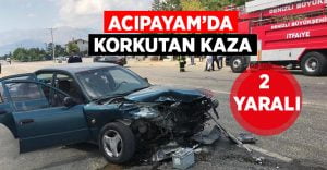 Acıpayam’da korkutan kaza: 2 Yaralı