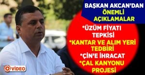 Başkan Akcan’dan üzüm fiyatı tepkisi