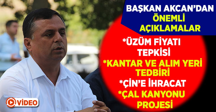 Başkan Akcan’dan üzüm fiyatı tepkisi