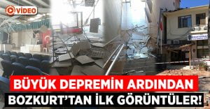 Bozkurt’ta depremin ardından yıkım görüntüleri