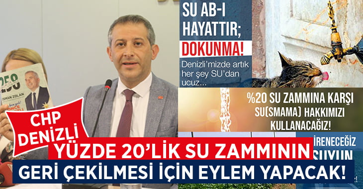 Büyükşehir’in yüzde 20’lik su zammını geri çekmesi için eylem yapacaklar!