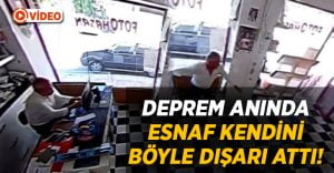 Deprem anında esnaflar kendini sokağa attı!