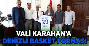 Başkan Doğan’dan Vali Karahan’a Denizli Basket forması