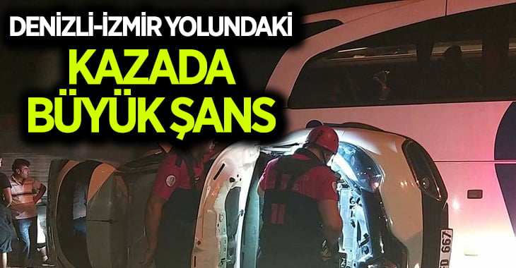 Yolcu otobüsü otomobille çarpıştı