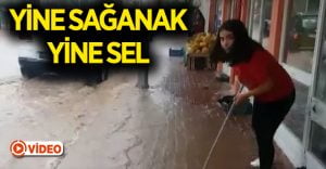 Tavas’ta sağanak yağış sele neden oldu