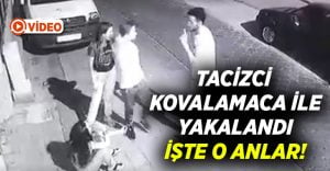 3 kız çocuğundan birini kaçırmak isteyen şahıs kovalamaca ile yakalandı