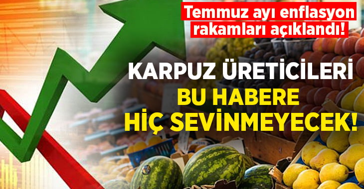 Temmuz ayı enflasyon rakamları açıklandı!