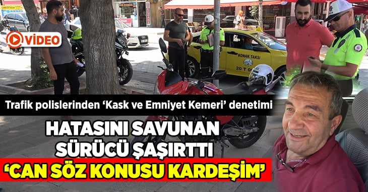 Emniyet kemeri takmayan sürücü diğer sürücüleri gösterdi