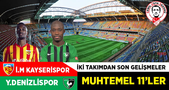 YUKATEL Denizlispor, Kayserispor deplasmanına çıkıyor