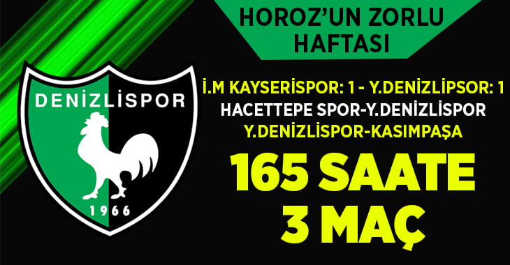 YUKATEL Denizlispor’a 1 hafta 3 maça çıkacak