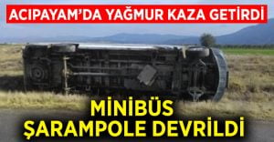 Acıpayam’da yağmur kaza getirdi