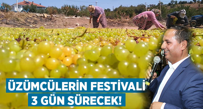 Üzümcülerin festivali 3 gün sürecek!