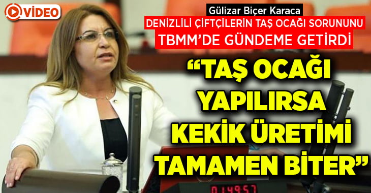 Gülizar Biçer Karaca, Denizlili çiftçilerin taş ocağı sorununu TBMM’ye taşıdı