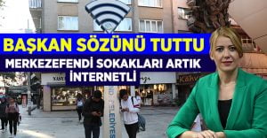 Merkezefendi sokaklarında ücretsiz internet