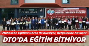 Muhasebe Eğitimi Gören 93 Kursiyer, Belgelerine Kavuştu