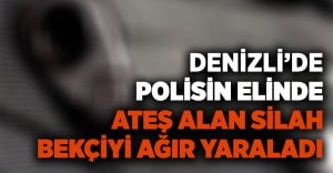 Polisin elinde ateş alan silah bekçiyi ağır yaraladı