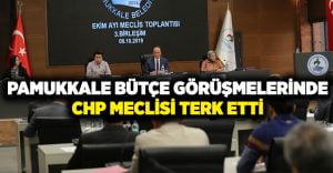 Pamukkale bütçe görüşmelerinde, CHP meclisi terk etti