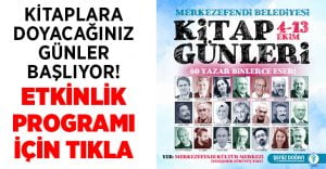 Merkezefendi Kitap Günleri Başlıyor… Etkinlik programı için tıkla!