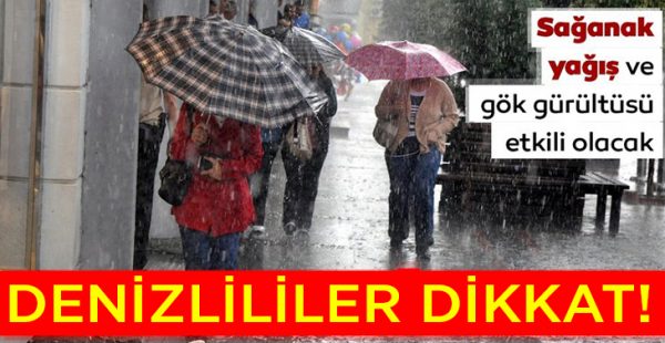 Meteoroloji Denizli için uyardı, Yağmur geliyor!