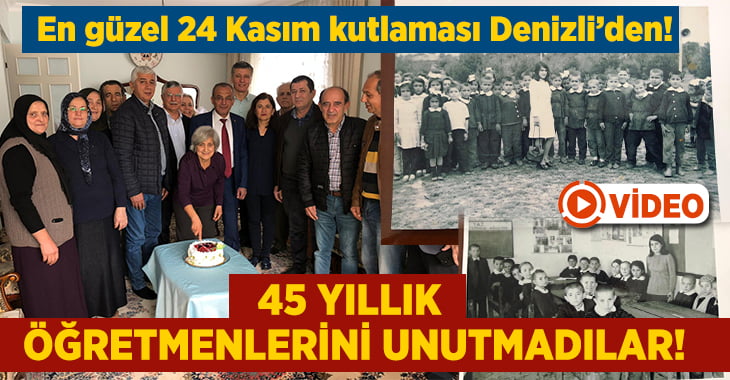 45 yıl sonra öğretmenlerinin Öğretmen Günü’nü kutladılar!