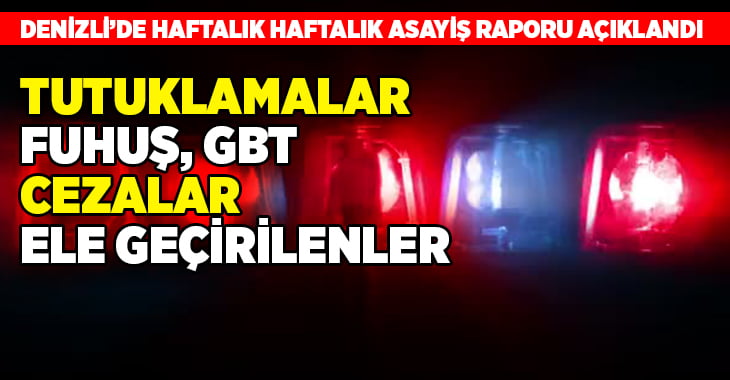 Denizli’de 1 haftalık asayiş icraatları açıklandı