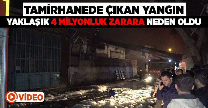 Yedek parça dükkanında çıkan yangında zarar: 4 Milyon Lira