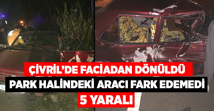 Çivril’de trafik kazası, faciadan dönüldü