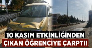 Denizli Çal’da 10 Kasım etkinliğinden çıkan öğrenciye otomobil çarptı!