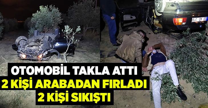 Takla atan otomobilde:4 yaralı