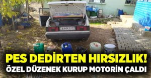 Özel düzenek kurup motorin çaldı