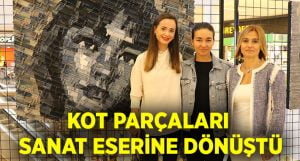 Kot parçaları sanat eserine dönüştürüldü