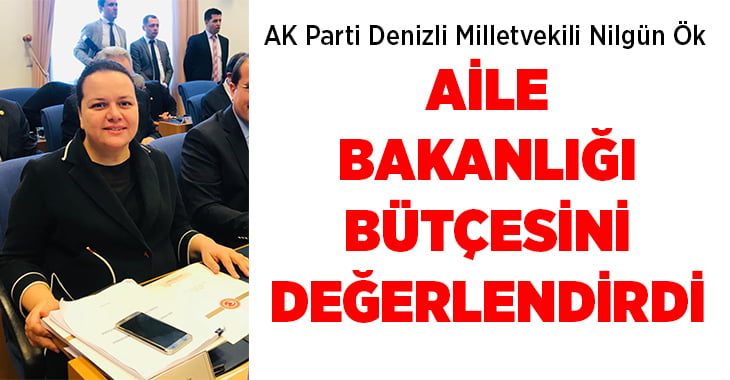 Nilgün Ök, Aile Bakanlığı bütçesini değerlendirdi