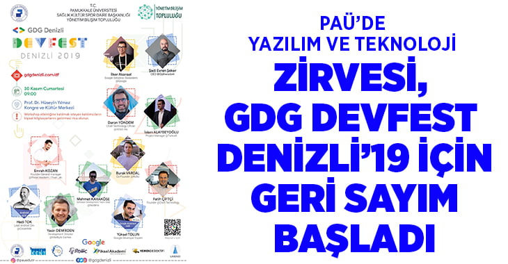 Paü’de Yazılım ve Teknoloji Zirvesi, GDG DevFest Denizli’19 İçin Geri Sayım Başladı