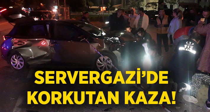 Denizli’de akşam saatlerinde korkutan kaza!