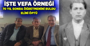 70 yıl sonra öğretmenini bulup elini öptü