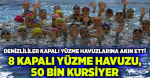 Denizlililer kapalı yüzme havuzlarına akın etti