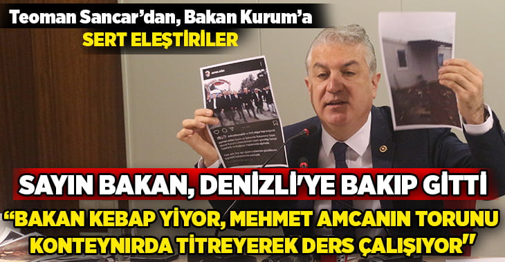 Teoman Sancar’dan, Bakan Kurum’a Acıpayam üzerinden ‘kebap eleştirisi’