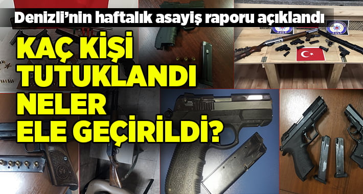 Denizli’nin haftalık asayiş raporu açıklandı