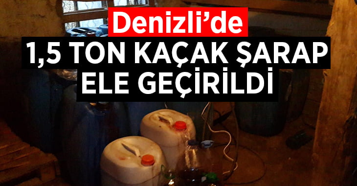 Jandarma baskın yaptığı evde 1,5 ton kaçak şarap ele geçirdi