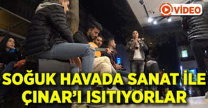 Denizli’nin müzisyenleri soğuk havada sanat ile ısıtıyorlar