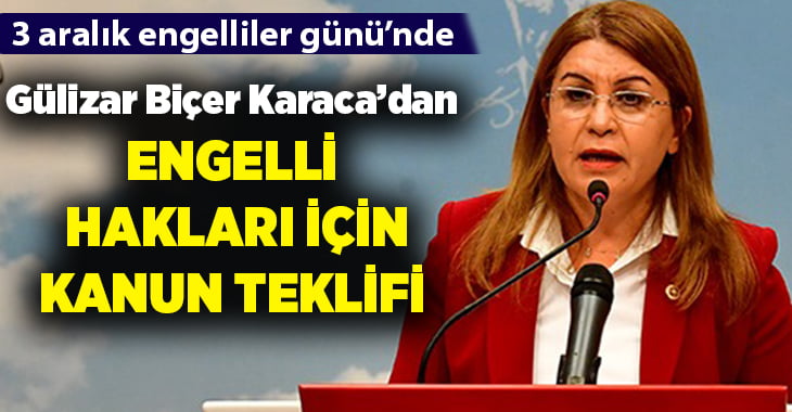 Gülizar Biçer Karaca’dan engelli hakları için kanun teklifi