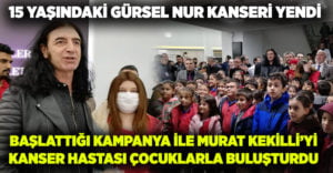 Kanseri yenen Gürsel, Murat Kekilli ile birlikte kanser hastası çocuklarla buluştu