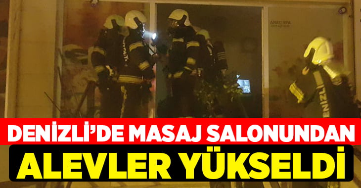 Masaj salonunda yangın