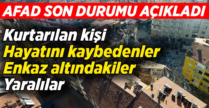 AFAD depremdeki son bilançoyu açıkladı