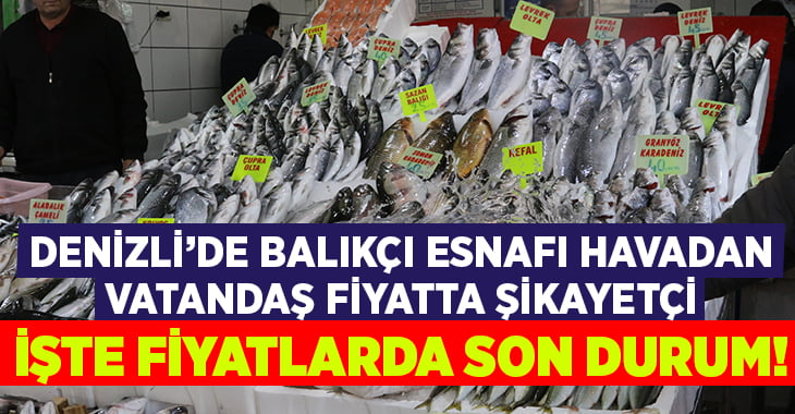 Denizli’de balık esnafı havadan, vatandaş fiyattan şikayetçi