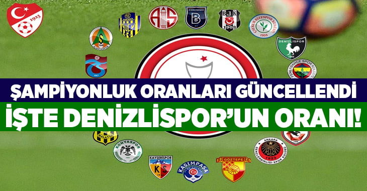 Şampiyonluk oranları güncellendi, İşte Denizlispor’un oranı!