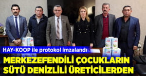 Merkezefendili çocukların sütü Denizlili üreticilerden